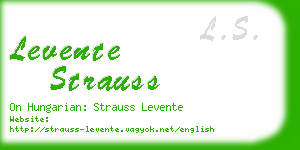 levente strauss business card